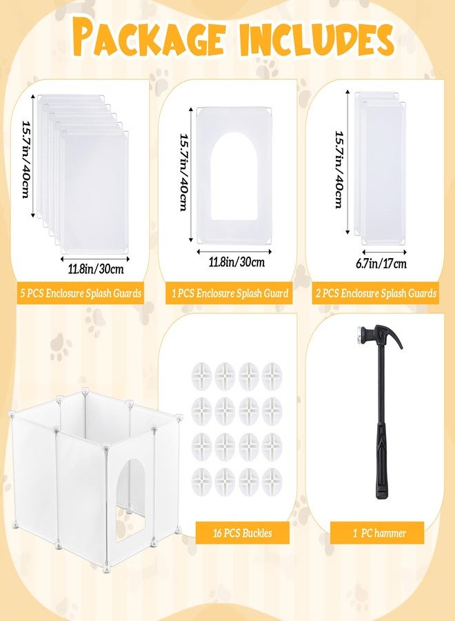 Marsui Large Cat Litter Box Enclosure Splash Guard DIY Litterbox Wall Shield Easy Clean Dog Privacy Screen Enclosure Light Weight Plastic Sheets for Most Litter Boxes (23.6 x 20 x 15.7 Inches) - Image 3